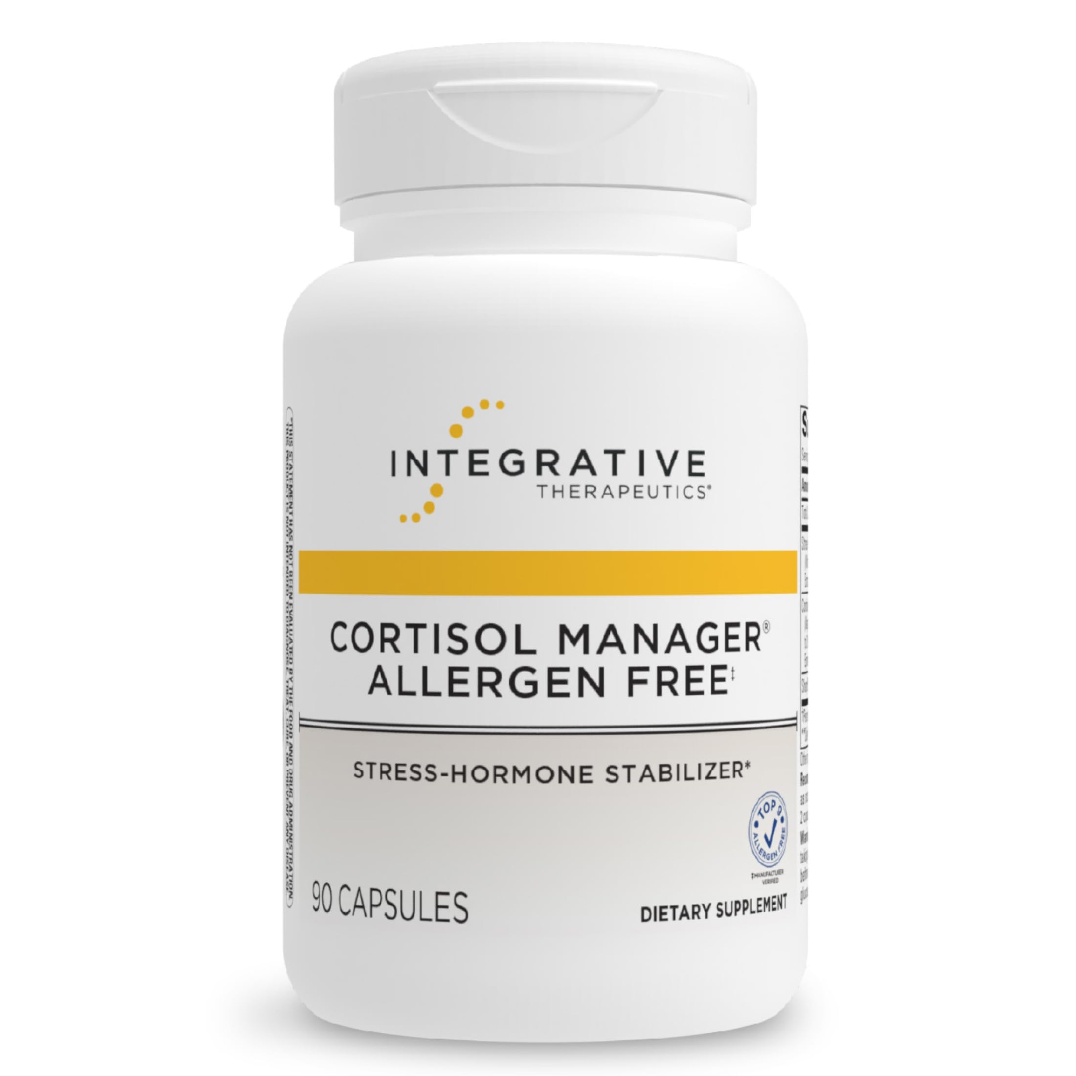 Integrative Therapeutics frasco frontal mostrando diseño y beneficio de apoyo al estrés