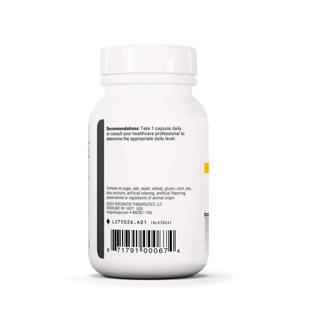 Integrative Therapeutics envase abierto con cápsulas visibles para dosificación diaria