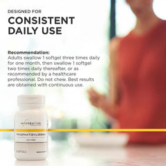 Integrative Therapeutics frasco sobre escritorio mostrando uso diario práctico