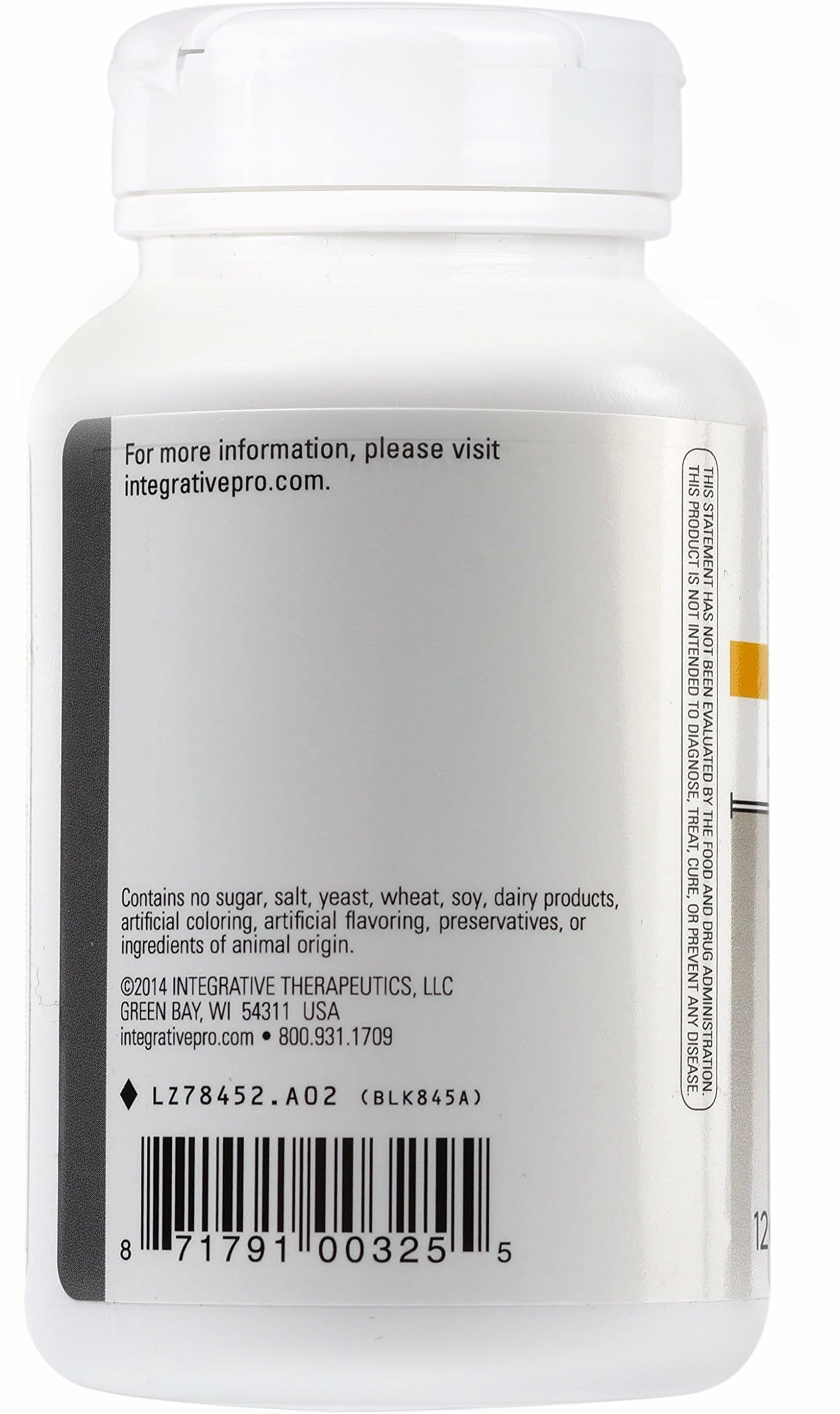 Integrative Therapeutics cápsulas en mano para mostrar escala y porción conveniente