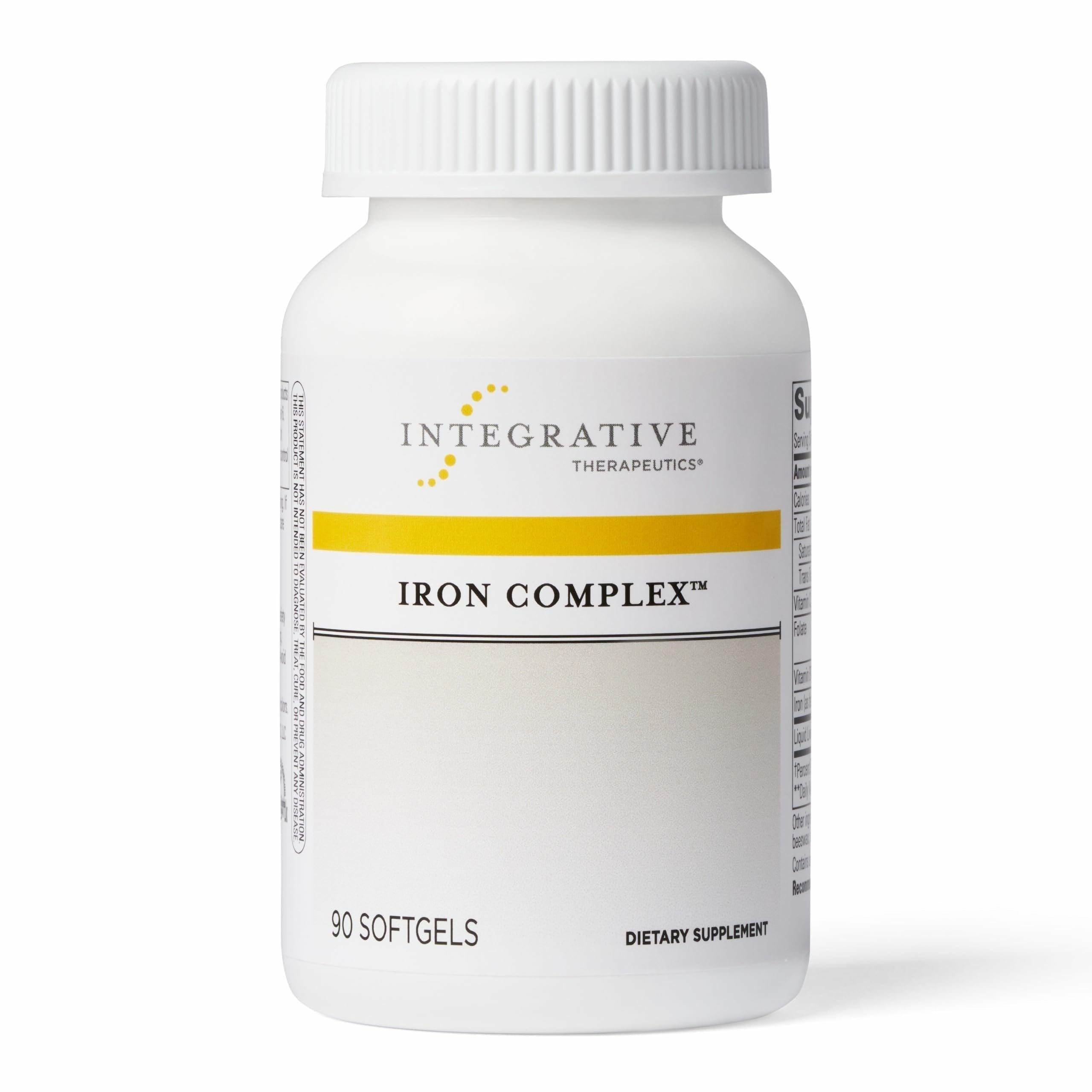 Integrative Therapeutics frasco frontal mostrando etiquetas claras y beneficios
