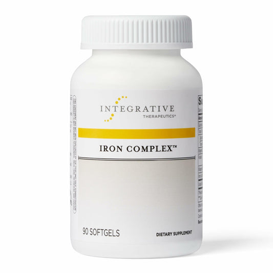 Integrative Therapeutics frasco frontal mostrando etiquetas claras y beneficios