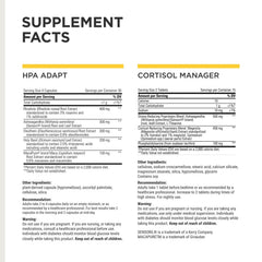Integrative Therapeutics detalle de cápsula HPA Adapt destacando ingredientes adaptógenos beneficiosos