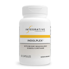 Integrative Therapeutics Indolplex vista frontal con frasco y cápsulas, apoya absorción
