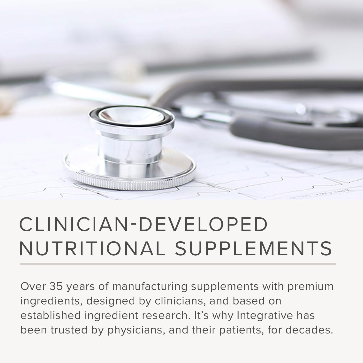 Integrative Therapeutics etiqueta nutricional destacando ingredientes y transparencia