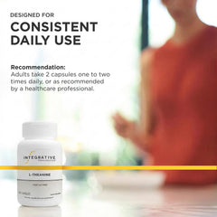 Integrative Therapeutics suplemento en un escritorio mostrando uso diario y concentración