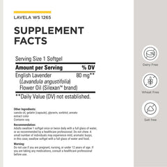 Integrative Therapeutics primer plano de softgel Lavela destacando fácil de tragar y absorción