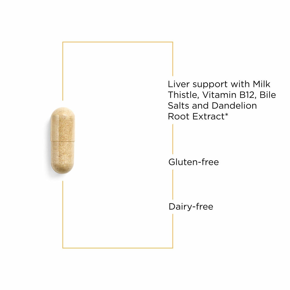Integrative Therapeutics ingredientes primarios como cardo mariano y colina, destaca la composición