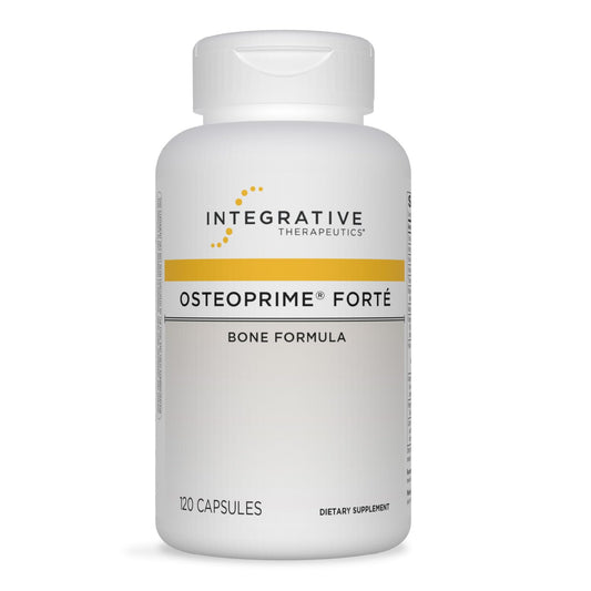 Integrative Therapeutics OsteoPrime Forte frente del envase mostrando presentación y beneficio de soporte óseo