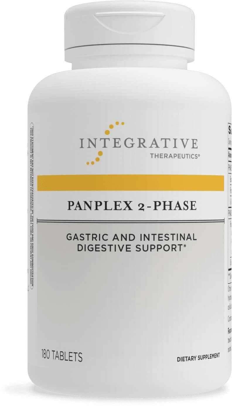 Integrative Therapeutics frasco frontal que muestra Panplex 2-Phase y beneficio de soporte digestivo