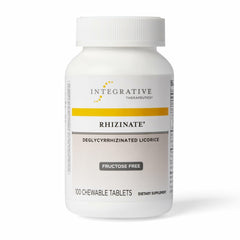 Integrative Therapeutics envase frontal Rhizinate mostrando la marca y beneficio de comodidad digestiva