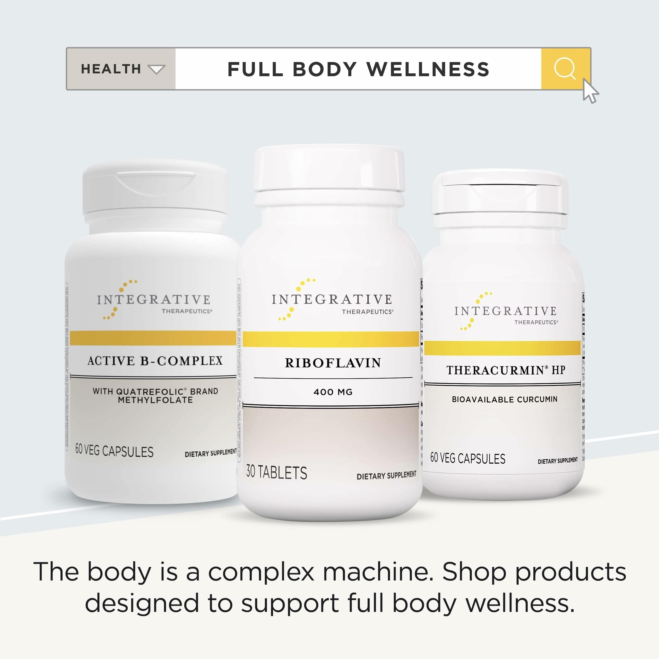 Integrative Therapeutics suplemento junto a comida para integración diaria