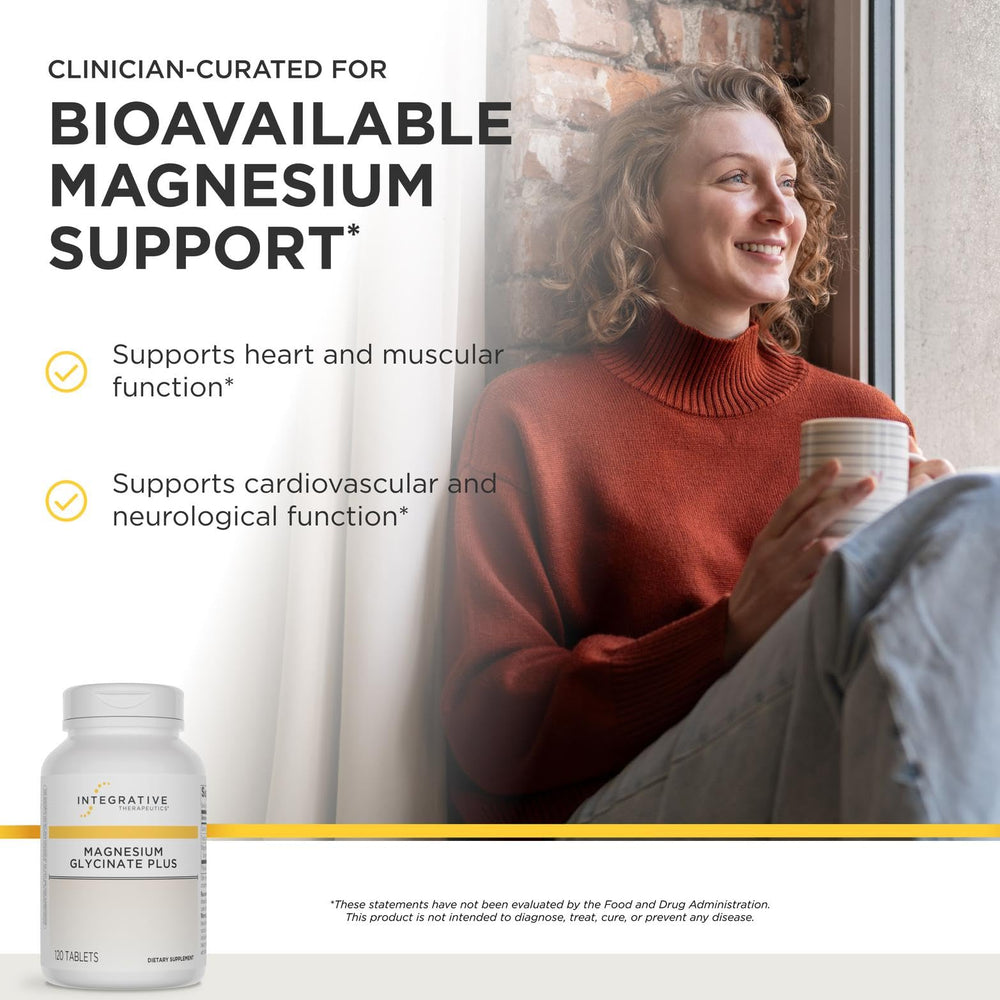 Integrative Therapeutics tabletas en primer plano, textura visible y fácil de tragar