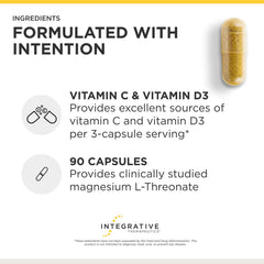 Integrative Therapeutics comparación de tamaño de cápsula con mano para escala
