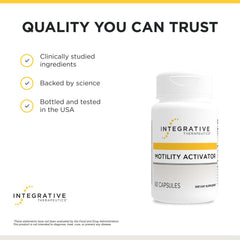 Integrative Therapeutics frasco junto a objeto para referencia de tamaño