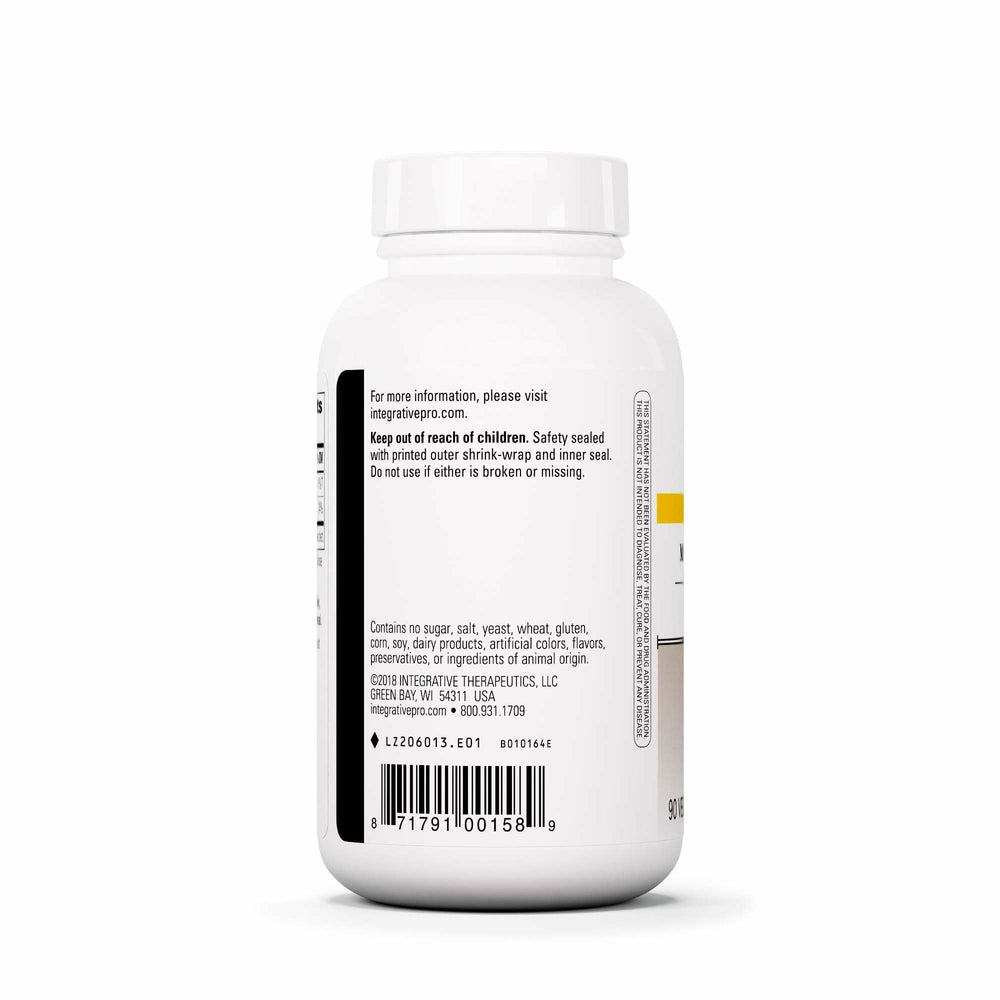 Integrative Therapeutics primer plano de la textura de la cápsula visible