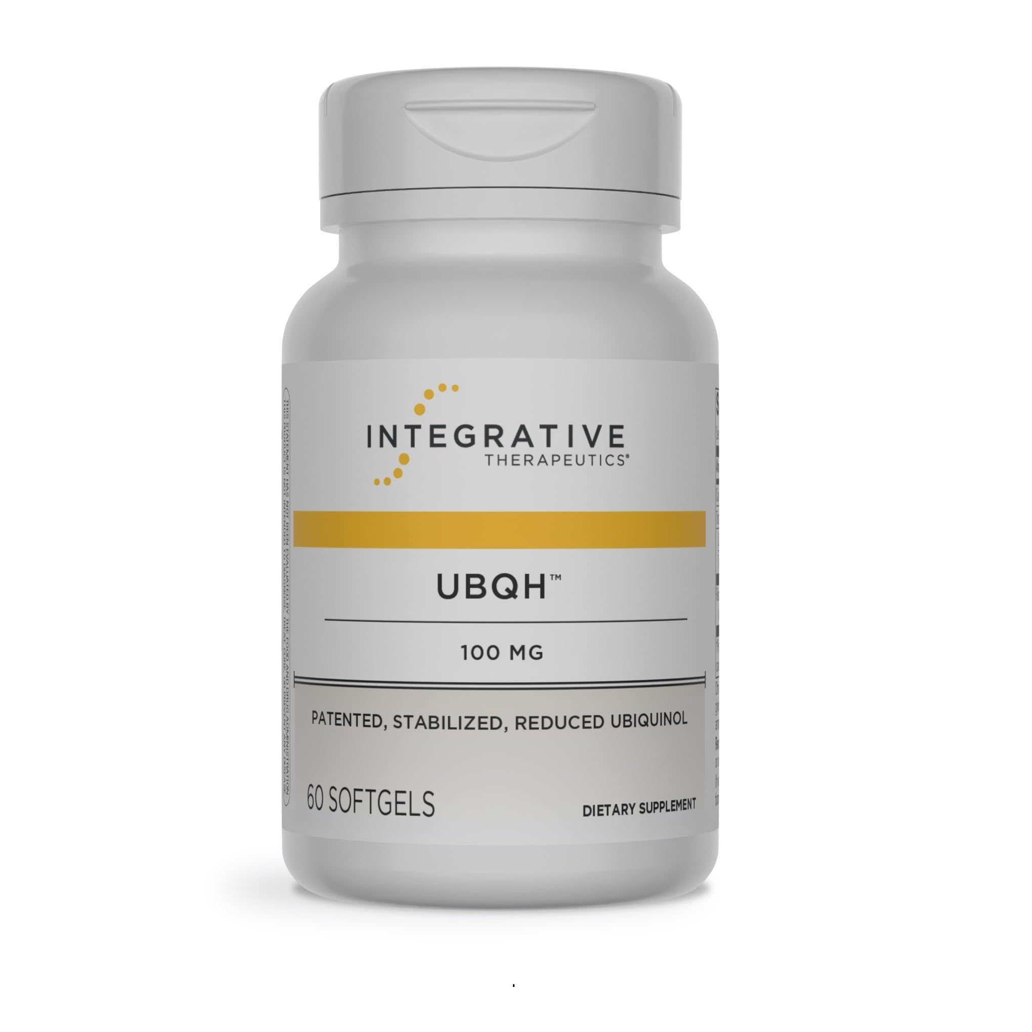 Integrative Therapeutics frasco UBQH frontal mostrando envase y beneficio de apoyo energético