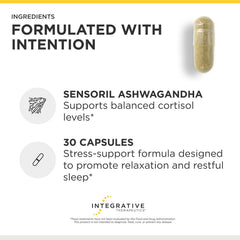 Integrative Therapeutics suplemento en escena nocturna promoviendo relajación