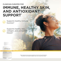 Integrative Therapeutics cápsula vegana en primer plano, fácil de tragar