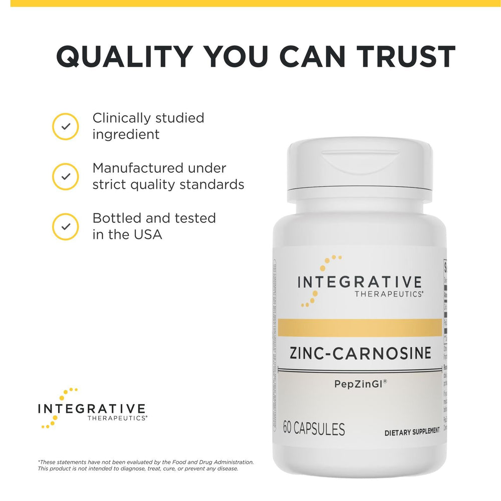 Integrative Therapeutics etiqueta nutricional clara mostrando ingredientes clave
