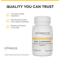 Integrative Therapeutics etiqueta nutricional clara mostrando ingredientes clave