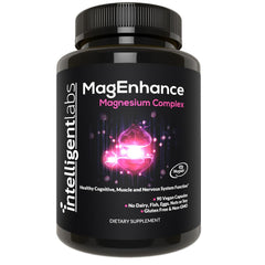 Intelligent Labs envase frontal de MagEnhance mostrando diseño y dosis