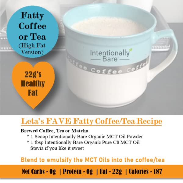 Intentionally Bare aceite MCT C8 incorporado en batido para saciedad