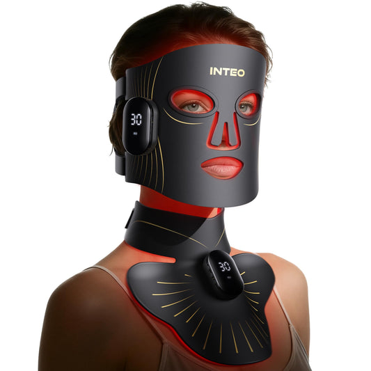 INTEO mascarilla frontal mostrando cobertura completa y diseño ergonómico
