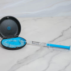 INVISALIGN etiqueta con instrucciones y beneficios, ayuda a uso seguro