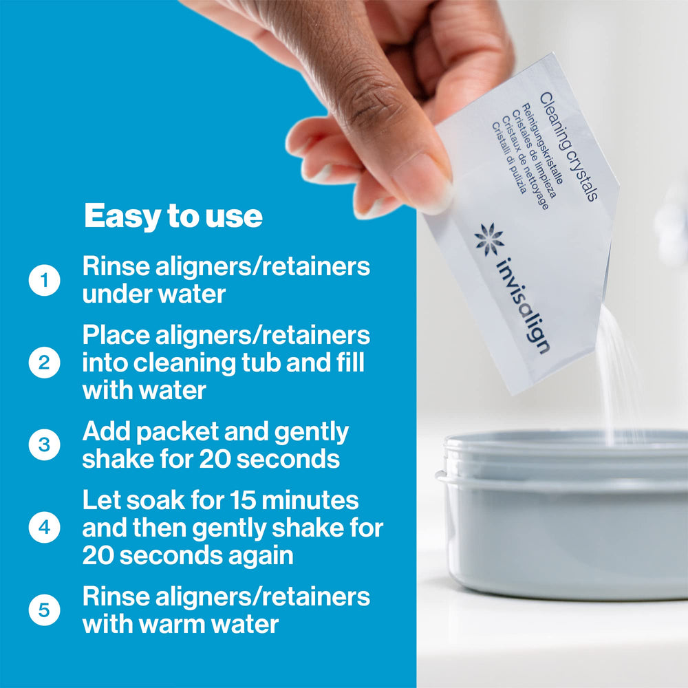 INVISALIGN etiqueta con ingredientes listados para transparencia del producto