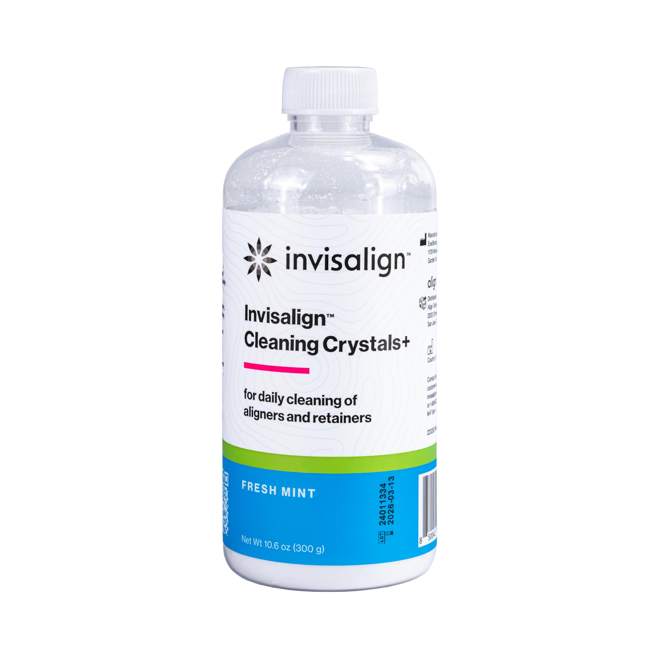 INVISALIGN limpiador en caja frontal mostrando presentación y beneficio de higiene