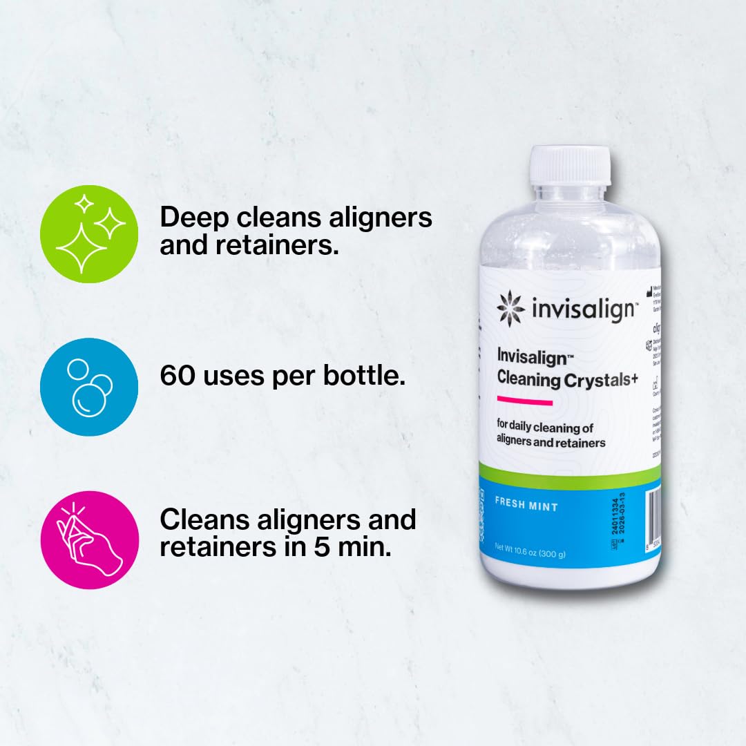 INVISALIGN polvo Cleaning Crystals+ detalle de textura para dissolución rápida