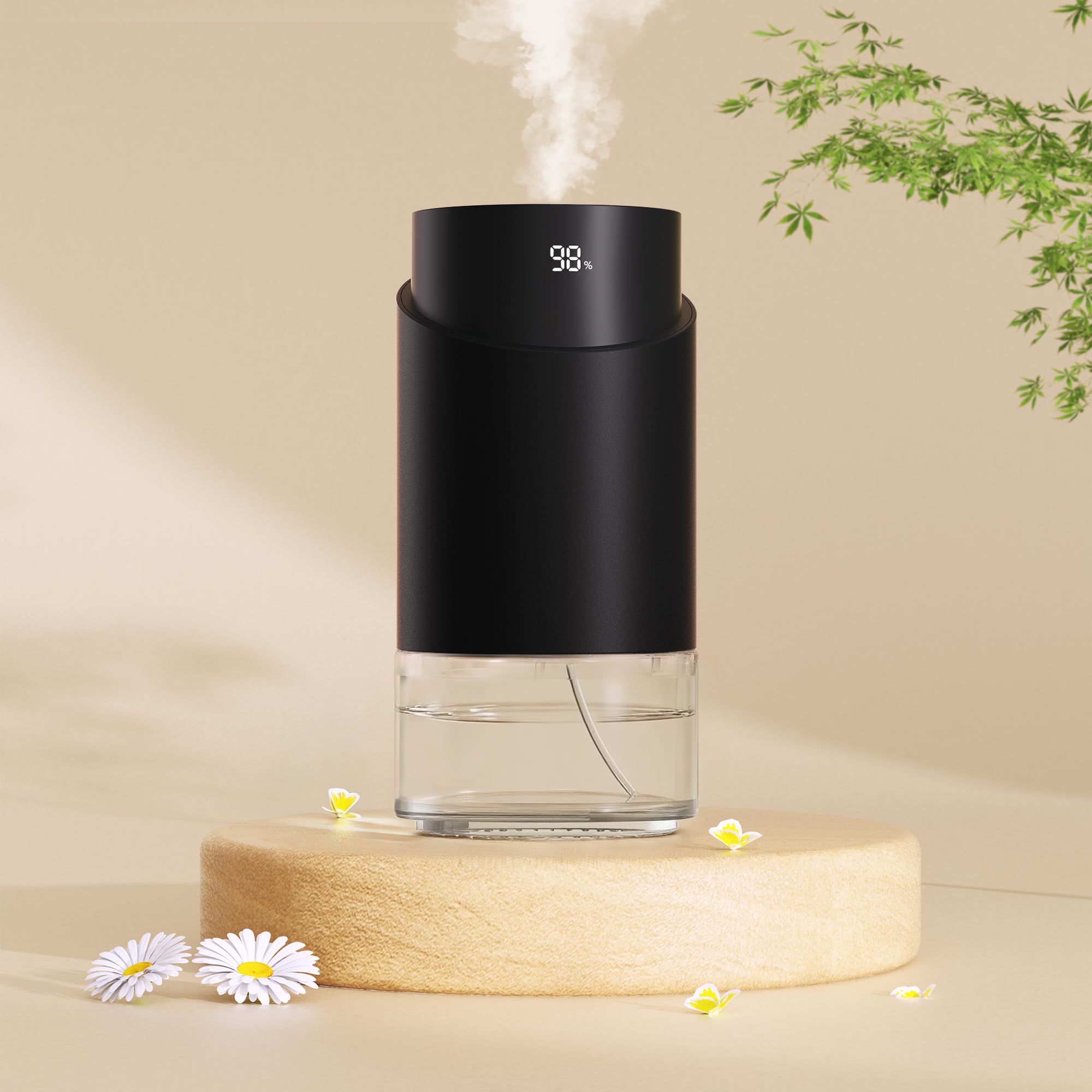 INXDOLHOM difusor negro frente elegante y compacto, aporta aroma concentrado