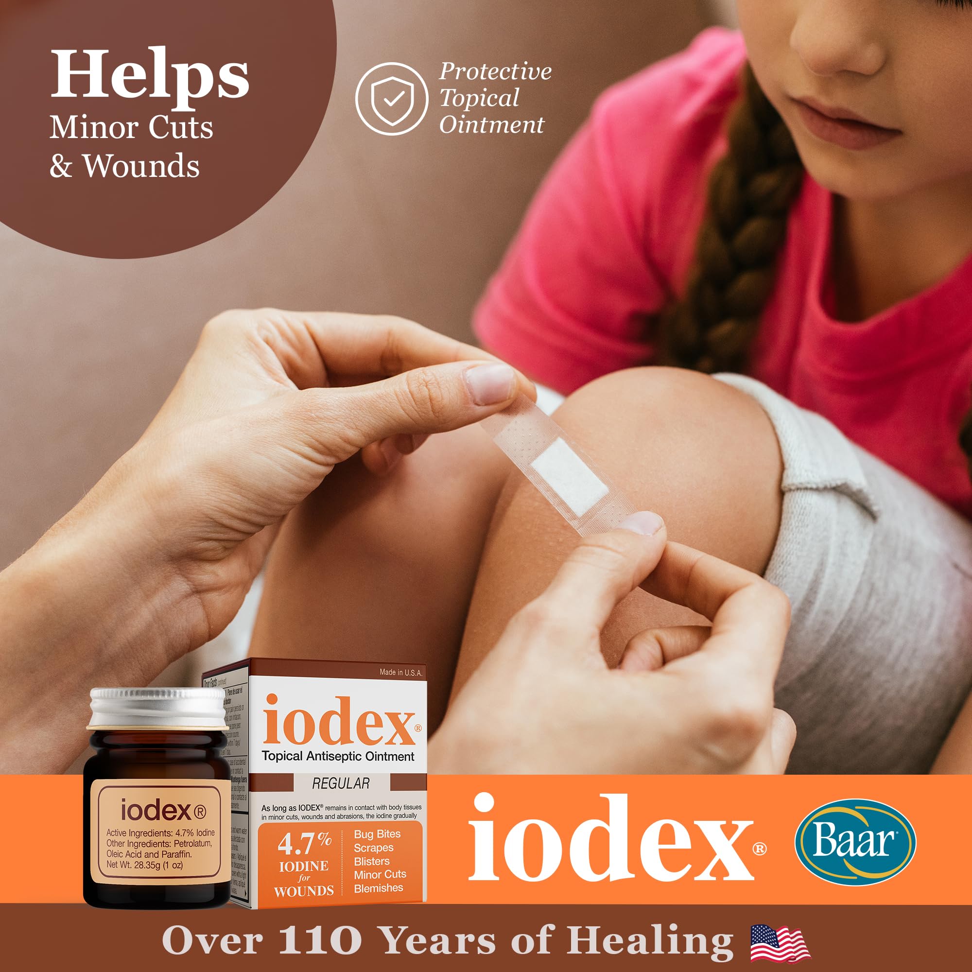 IODEX etiqueta en close-up resaltando concentración de 4.7% yodo