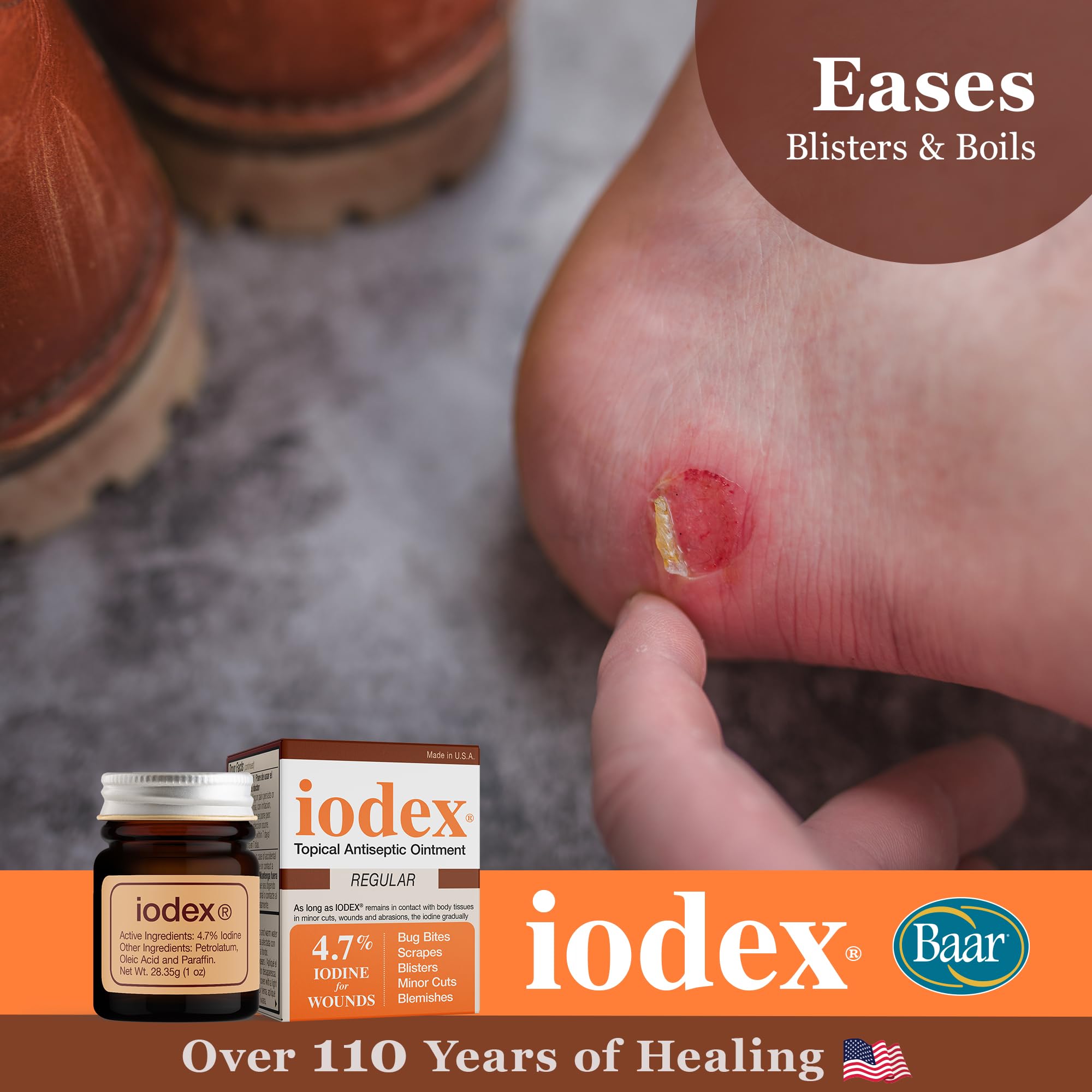 IODEX tubo abierto con ungüento visible para aplicar fácilmente