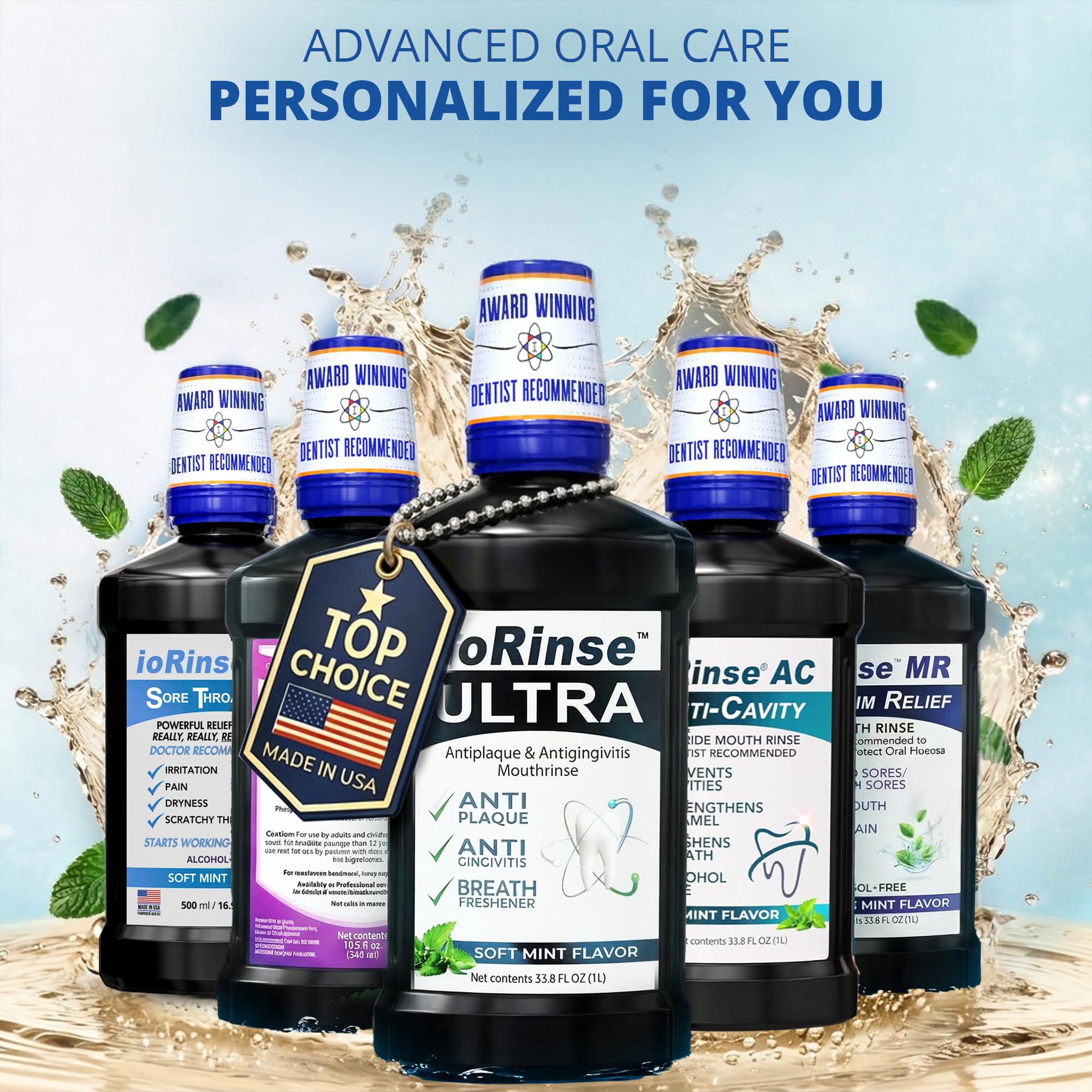 Iotech ioRinse Ultra sabor manzana verde, alternativa suave y refrescante