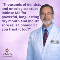 Iotech ioRinse MR etiqueta con ingredientes para confianza clínica