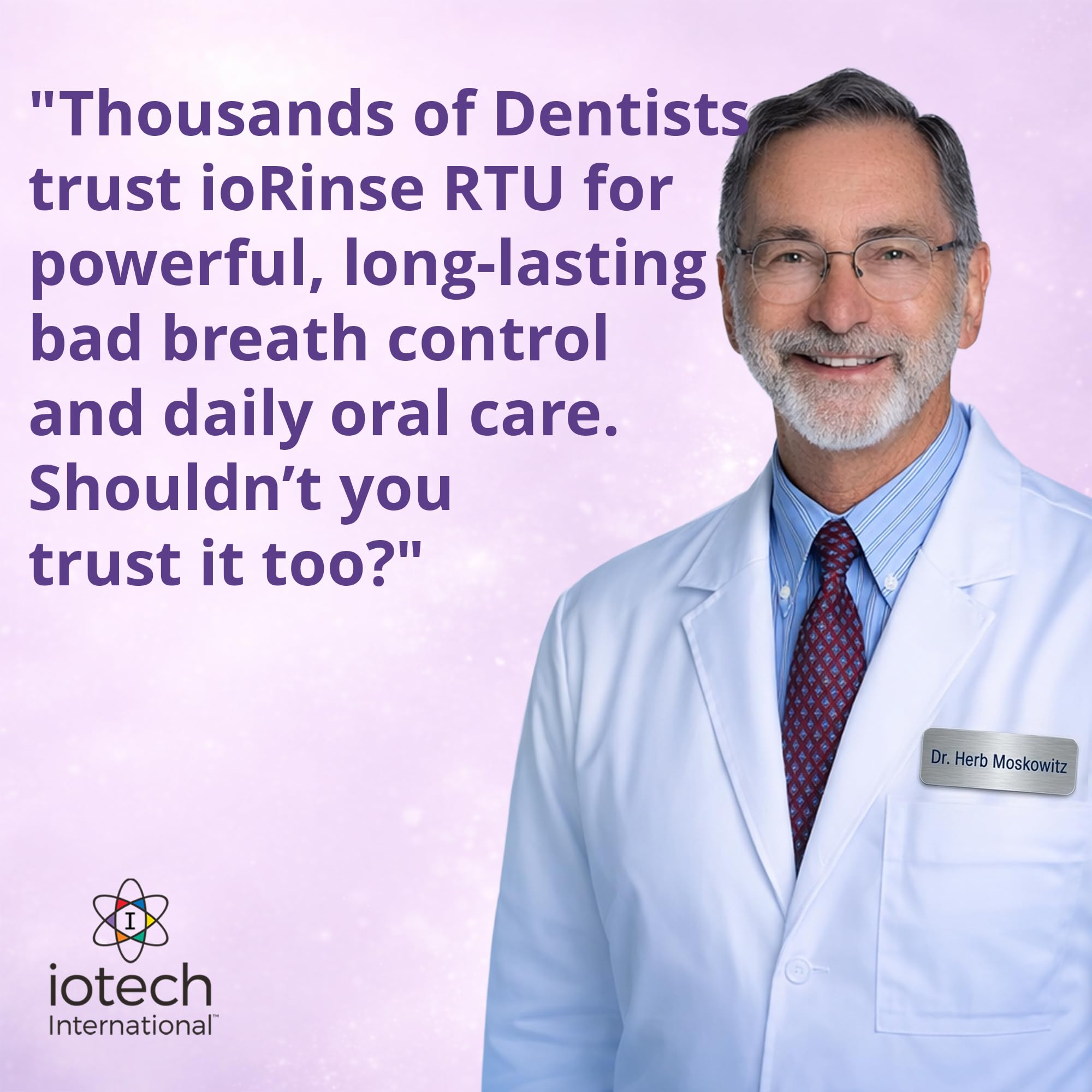 Iotech ioRinse paquete en consultorio dental como opción profesional segura