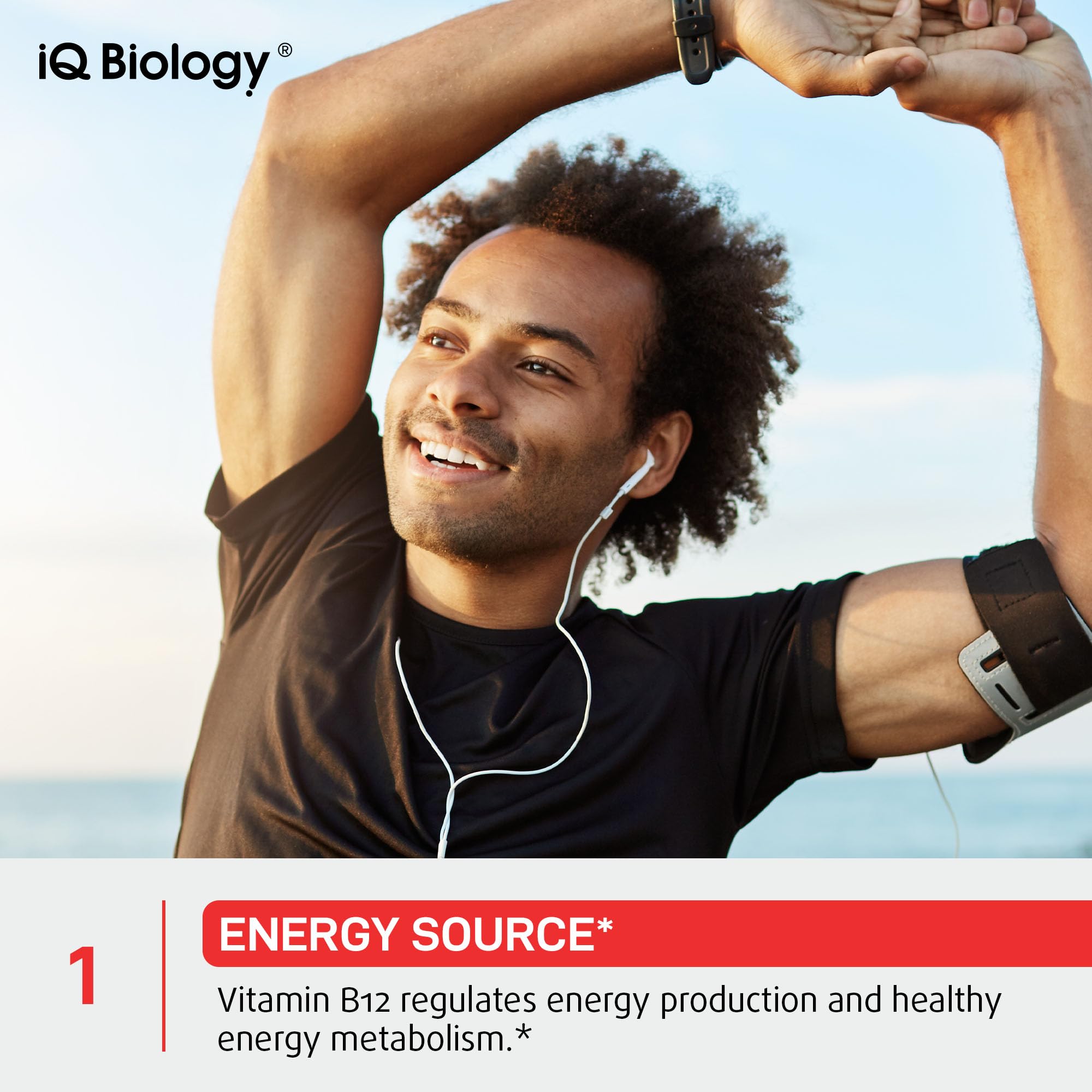 Botella IQ BIOLOGY abierta con gotero encima para mostrar el diseño practicable y sin derrames