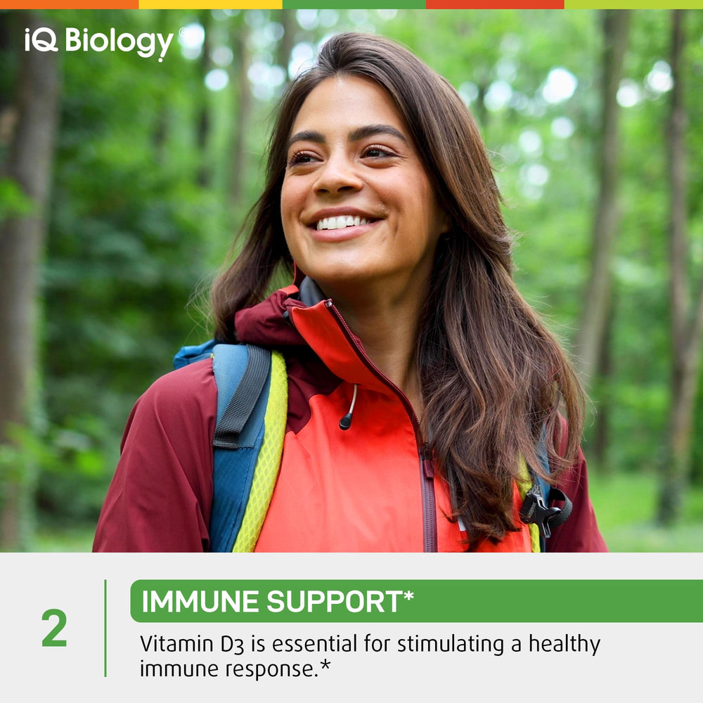 iq biology etiqueta con información nutricional y pautas de dosificación