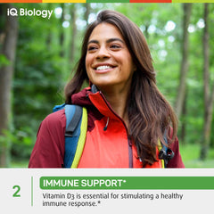 iq biology etiqueta con información nutricional y pautas de dosificación