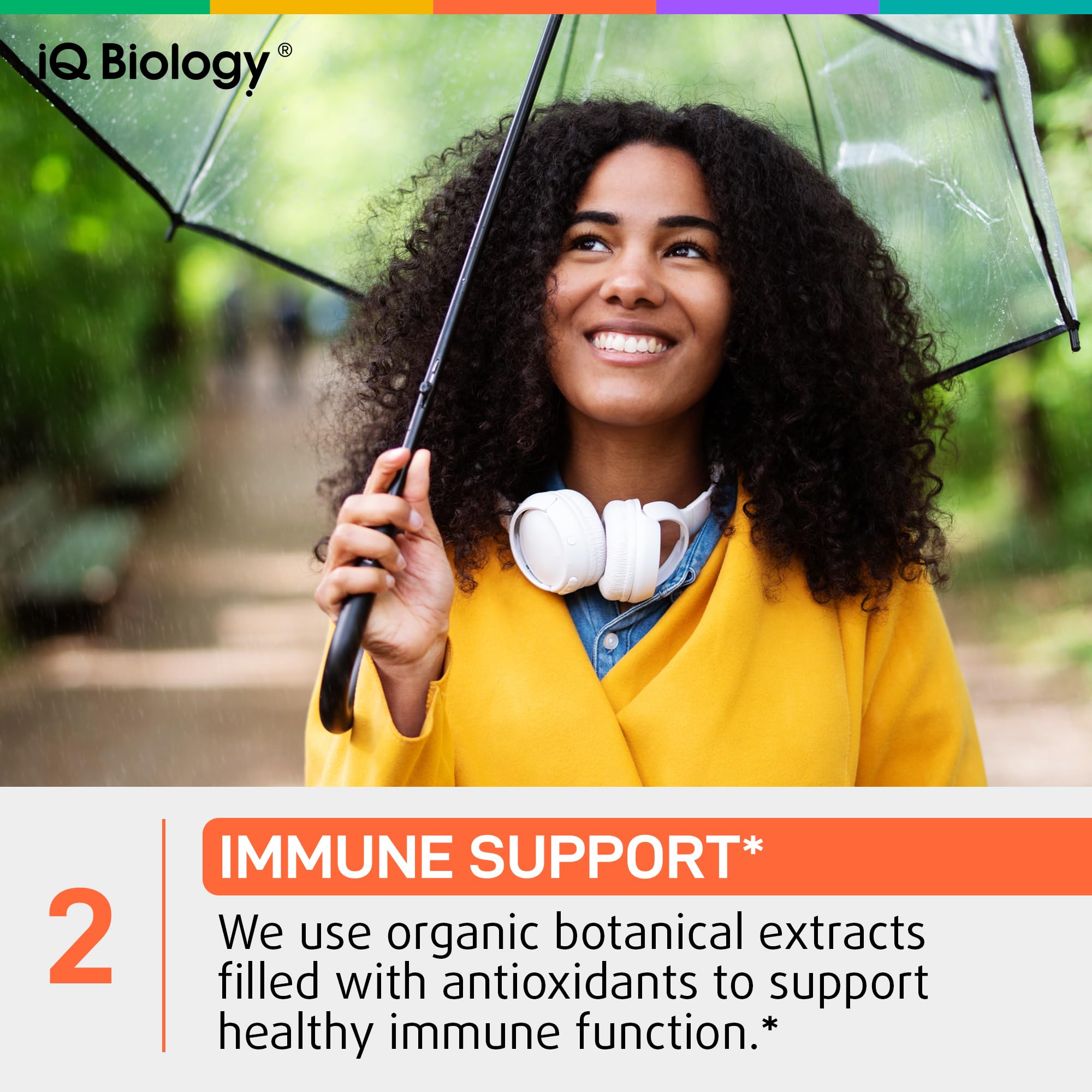 IQ BIOLOGY manos administrando gotas sublinguales para comodidad