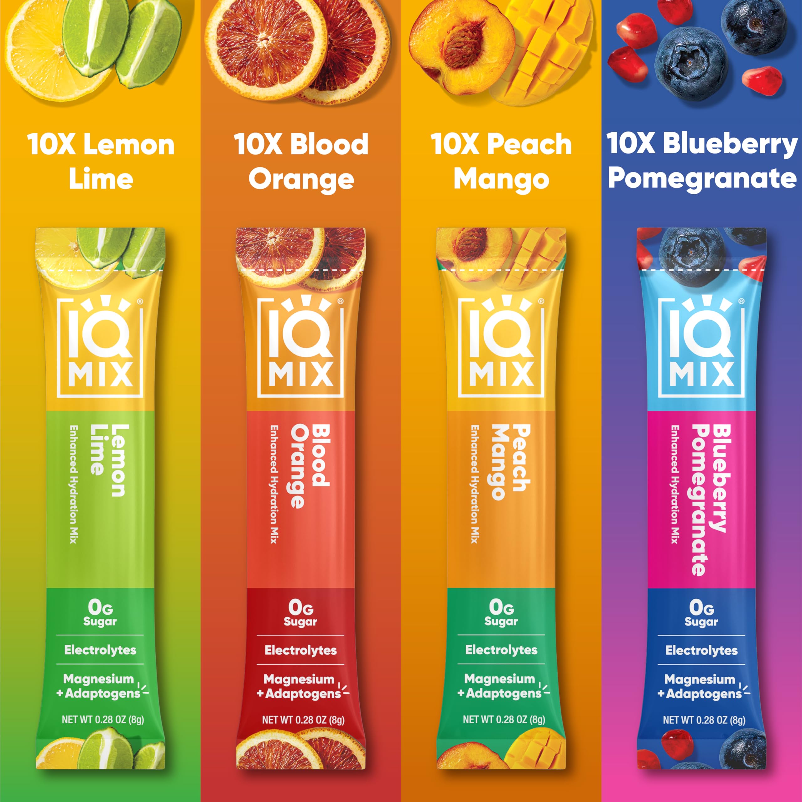 IQBAR bebida mezclada en vaso, refrescante y apoyando energía y foco