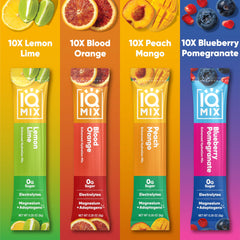 IQBAR bebida mezclada en vaso, refrescante y apoyando energía y foco