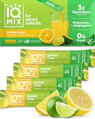 IQBAR empaque frontal IQMIX Lemon Lime con sobres listos para llevar