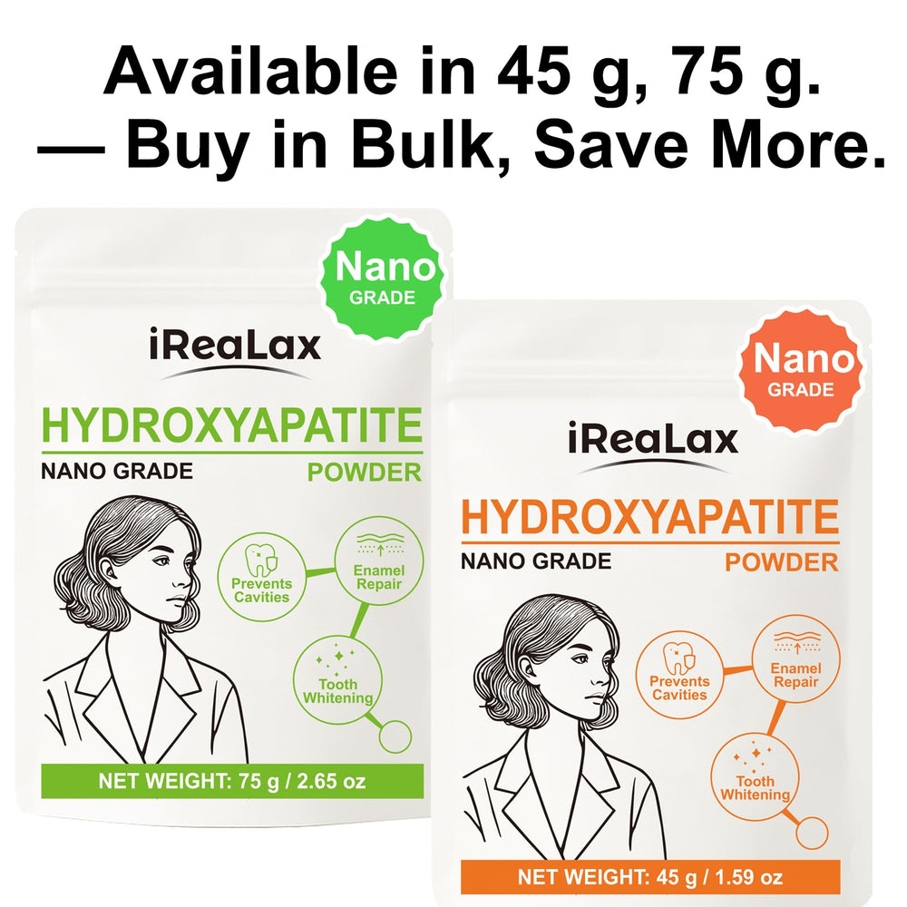 iReaLax tamaño comparativo del frasco para referencias prácticas