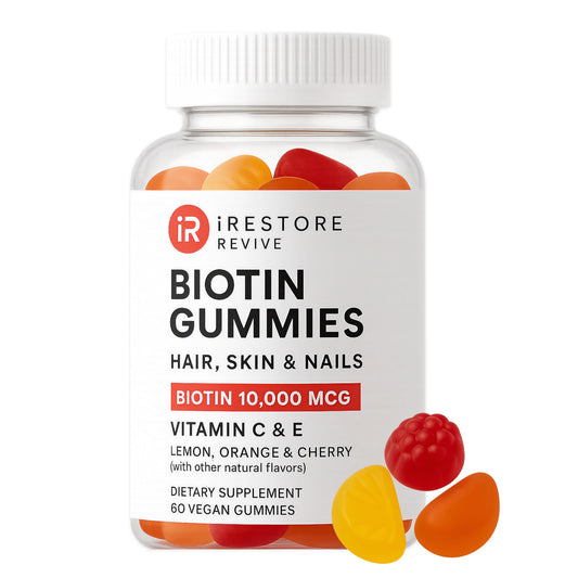 iRestore gominolas frontales mostrando el envase y beneficios