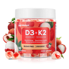 IRIDESICENT frontal del envase mostrando 90 gomitas y beneficios