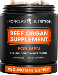 IRONCLAD NUTRITION frasco frontal mostrando cápsulas y marca, conveniencia diaria