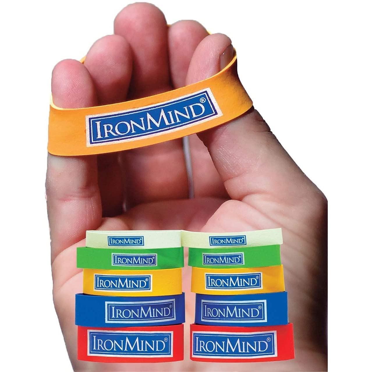 IronMind paquete frontal mostrando 10 bandas y codificación por color, mejora práctica